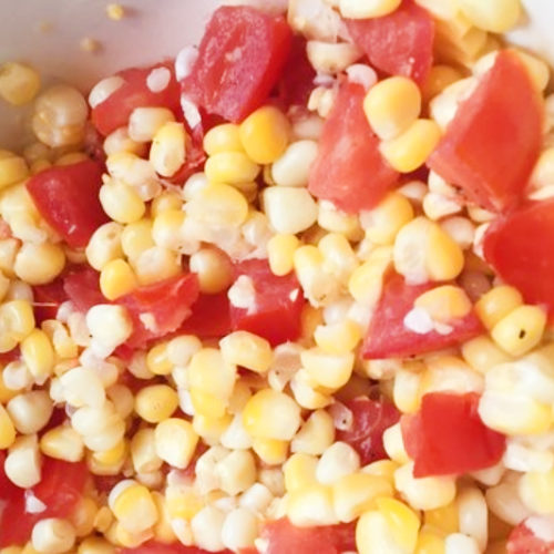 sweet corn and tomato salad