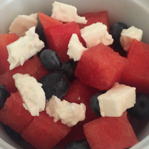 watermelon blueberry feta salad