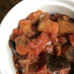 Slightly Spicy Eggplant Tomato Saute