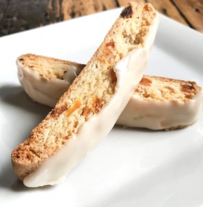 frosted apricot biscotti