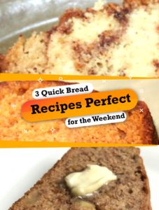 cinnamon quick bread, pumpkin bread, banana bread