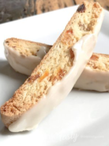 frosted apricot biscotti