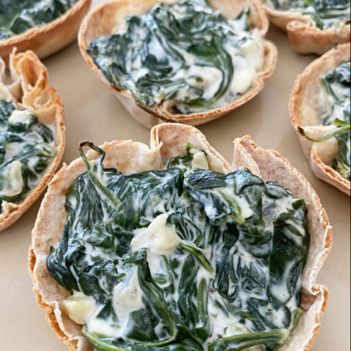 spinach and goat cheese mini tarts