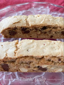 Chocolate and peanut butter biscotti