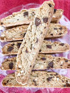 Chocolate and peanut butter biscotti