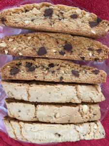 Chocolate and peanut butter biscotti