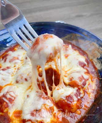 Chicken Parm Meatballs Think Tasty   Chicken Parm Meatballs 332x400 