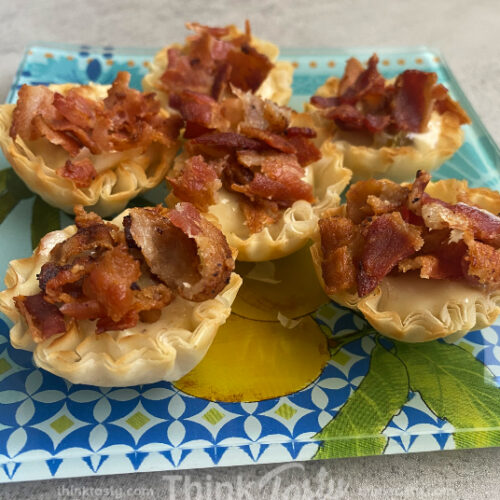 Fig Jam and Cheese Tarts Smothered with Bacon