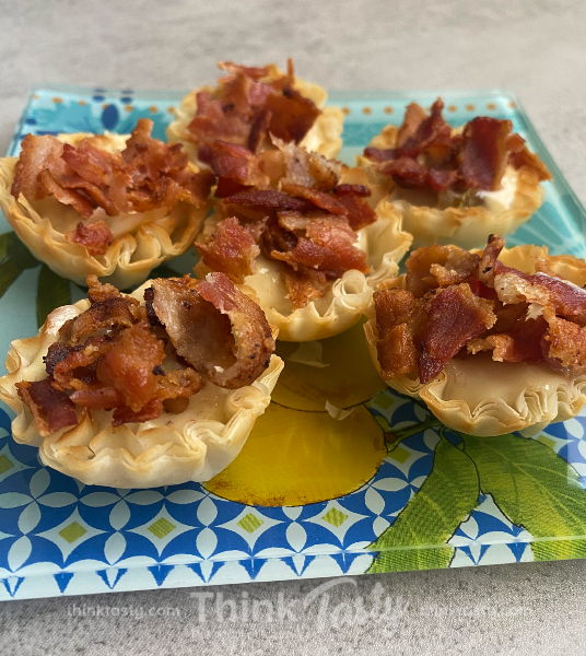 Fig Jam and Cheese Tarts Smothered with Bacon