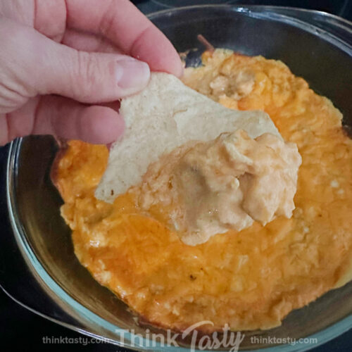 hot (and healthier) buffalo chicken dip