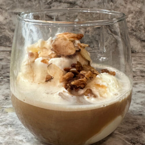 Double almond affogatto